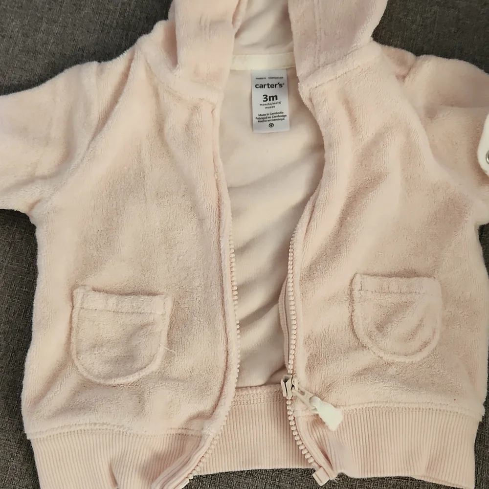 Carter's 3 piece cardigan set soft pink 3 months - Picture 7 of 8